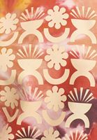 Bayan Taba Rengi Batik Yıkamalı Baskılı Sweatshirt