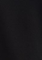 Bayan Siyah Pamuklu Fermuar Detaylı Sweatshirt