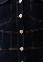Bayan Mavi Korse Detaylı Denim Tulum