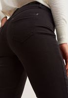 Bayan Siyah Pamuklu Slim-Fit Pantolon