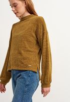 Bayan Yeşil Yumuşak Dokulu Uzun Kollu Triko