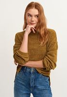 Bayan Yeşil Yumuşak Dokulu Uzun Kollu Triko