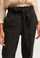 Bayan Çok Renkli Carrot-Fit Klasik Çizgili Pantolon