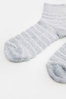 Bayan Koyu Gri Dokulu Kalın Çorap