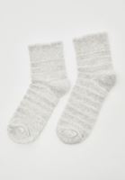 Bayan Gri Dokulu Kalın Çorap
