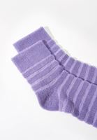 Bayan Lila Dokulu Kalın Çorap