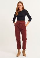 Bayan Kiremit Carrot-Fit Kadife Pantolon