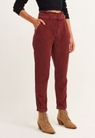 Bayan Kiremit Carrot-Fit Kadife Pantolon