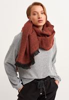 Bayan Turuncu Casual Kalın Şal