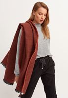 Bayan Turuncu Casual Kalın Şal