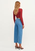 Bayan Mavi Ultra High-Rise Culotte Denim Pantolon