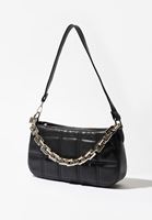 Bayan Siyah Zincirli Kapitone Baget Çanta