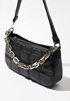 Bayan Siyah Zincirli Kapitone Baget Çanta