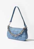 Bayan Mavi Zincirli Kapitone Baget Çanta