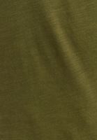 Bayan Yeşil Pamuklu U-Neck Tişört