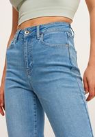 Bayan Mavi Pamuklu Straight-Fit Denim Pantolon