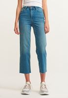 Bayan Mavi Straight-Fit Denim Pantolon