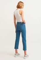 Bayan Mavi Straight-Fit Denim Pantolon