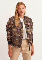 Women Mixed Patterned Bomber Jacket