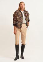 Women Mixed Patterned Bomber Jacket