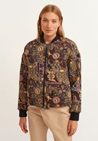 Women Mixed Patterned Bomber Jacket