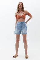 Baggy-Fit Pantolon ve Crop Bluz Kombini