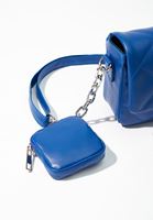 Bayan Lacivert Kapitone Dokulu Askılı Çanta