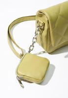 Bayan Yeşil Kapitone Dokulu Askılı Çanta