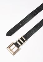 Bayan Siyah Toka Detaylı Kemer