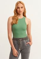 Bayan Yeşil Halter-Neck Tank Top