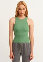 Bayan Yeşil Halter-Neck Tank Top
