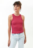 Tank Top ve Wide-Leg Denim Pantolon Kombini