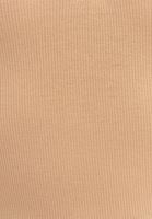 Bayan Bej Fermuar Detaylı Uzun Kollu Tişört