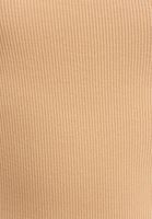 Bayan Bej Pamuklu Esnek Dokulu Tişört