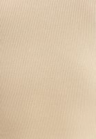 Bayan Bej Pamuklu Esnek Dokulu Tişört