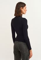 Bayan Siyah Uzun Kollu Roll Neck
