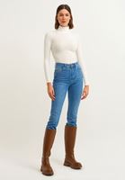Bayan Krem Uzun Kollu Roll Neck