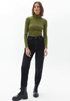 Bayan Yeşil Uzun Kollu Roll Neck