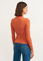 Bayan Turuncu Uzun Kollu Roll Neck