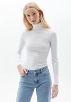 Bayan Beyaz Uzun Kollu Roll Neck