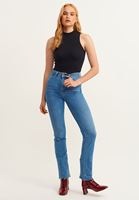 Bayan Siyah Yüksek Yaka Pamuklu Atlet