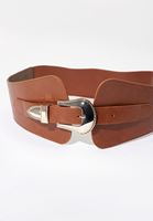 Bayan Kahverengi Toka Detaylı Kemer