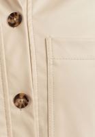 Bayan Bej Vegan Deri Gömlek Ceket