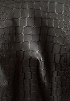 Bayan Siyah Crocodile Dokulu Vegan Deri Ceket