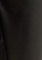 Bayan Siyah Yüksek Bel Vegan Deri Pantolon