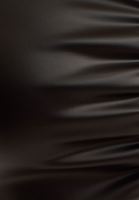 Bayan Siyah Vegan Deri Büzgülü Crop Top