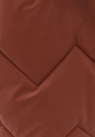 Bayan Taba Rengi Kapüşonlu Vegan Deri Mont 