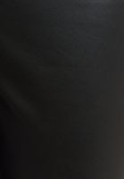 Bayan Siyah Cut-Out Detaylı Vegan Deri Pantolon 