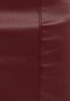 Bayan Bordo Vegan Deri Casual Mini Etek