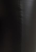 Bayan Siyah High-Rise Vegan Deri Tayt